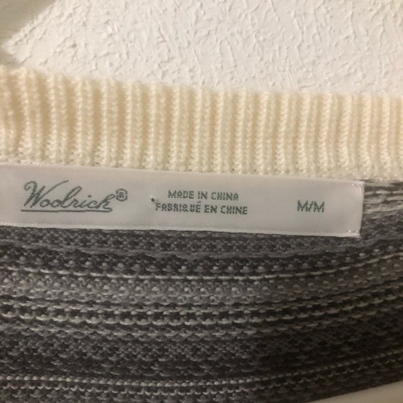 Woolrich Cream Crew Button Neck Sweater Size M - Picture 6 of 6